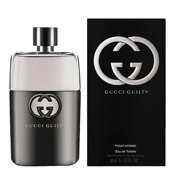 زجاجة عطر Gucci Guilty Pour Homme - أحد أفخم عطور قوتشي للرجال بتصميم أنيق ورائحة مميزة

