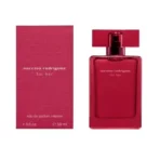 Narciso Rodriguez for Her Eau de Parfum Intense bottle beside its pink box (50 ml).